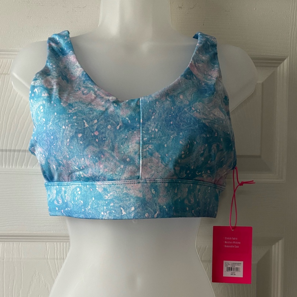 Juicy Couture Sport Aurora Print Sports Bra NWT